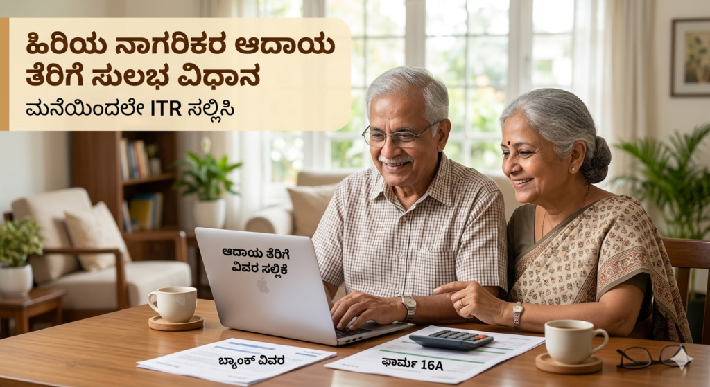 Senior Citizen Income Tax Kannada online filing